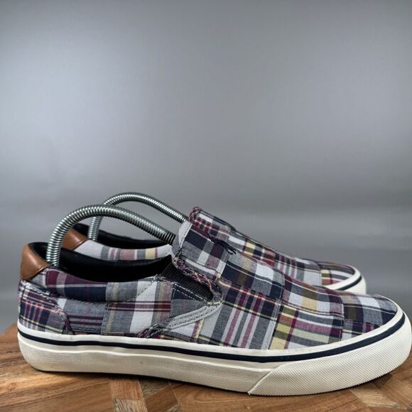 Polo Ralph Lauren Thompson Patchwork Slip On Sneaker Shoes Size 8.5D - Picture 1 of 8